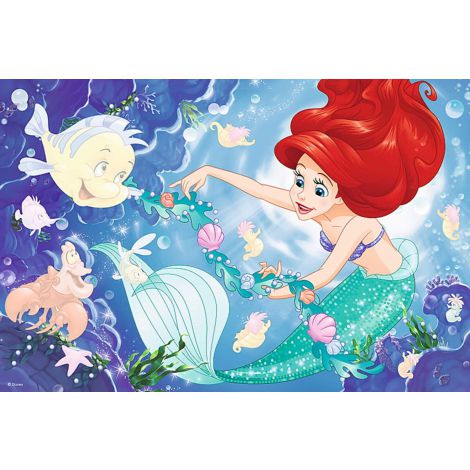 Puzzle Trefl 54el Arielka wśród rybek + naklejki - 2